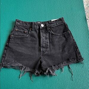 Zara high rise denim shorts